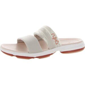 Ryka DIVA Pink Slip-On Sandals Size 8 Fabric Upper Lightweight Casual Slides